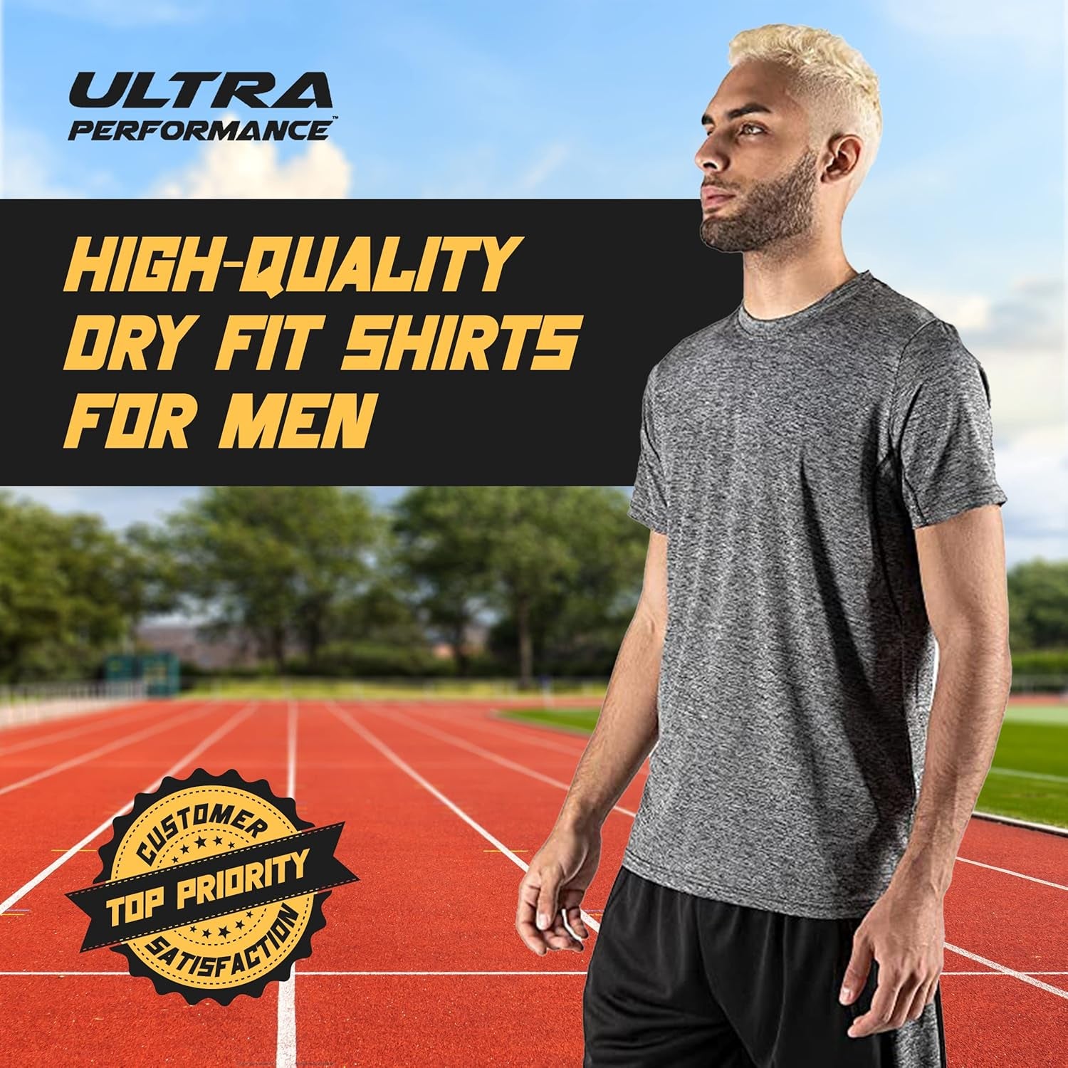 Men's 5-Pack Dri-Fit Workout Shirts - Athletic Tees for Ultimate Comfort and Performance