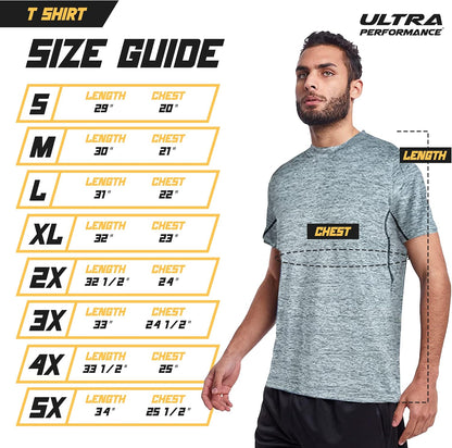 Men's 5-Pack Dri-Fit Workout Shirts - Athletic Tees for Ultimate Comfort and Performance